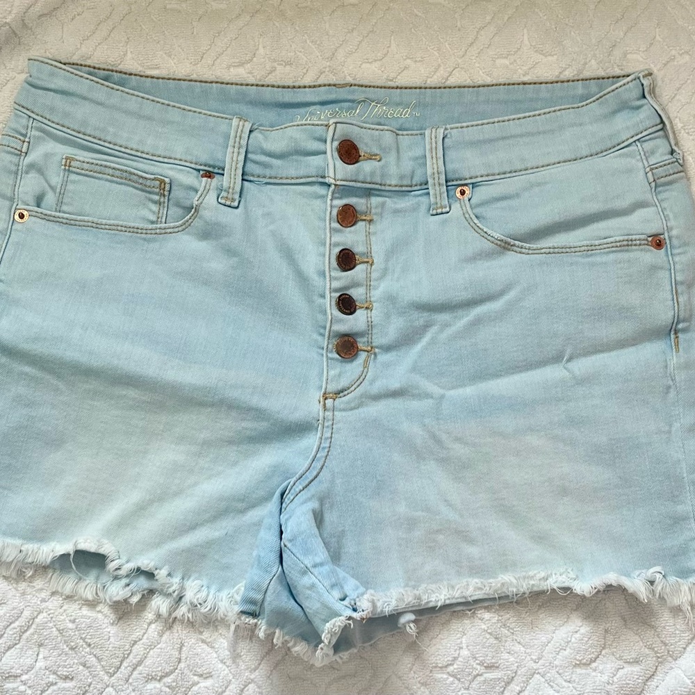 American Threads Sky Blue Denim Shorts